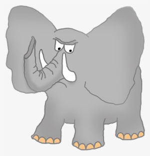 Elephant Made Of Tree - Angry Elephant Cartoon
