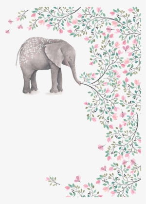 Painting Art Clip Png Painted Elephant Transprent - Iphone 6 / 6s 4.7-inch Transparent Case Flower Ultra