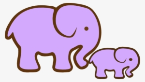 Jpg Free Purple Clip Art At Clker Com Vector - Elephant Clip Art