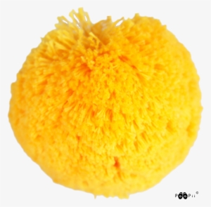 Cotton Pom Pom 7cm, Yellow - Yellow Pom Pom