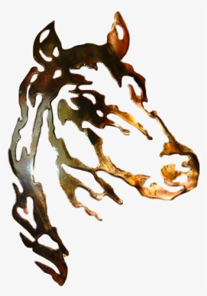 Stunning Hand Made Plasma Cut Steel Horse Head Copper/bronze - Plasma Cutting