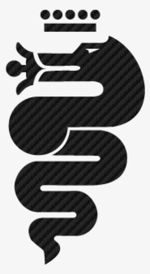 Romeo Biscione Snake Logo Carbon Decal - Alfa Romeo Logo Snake