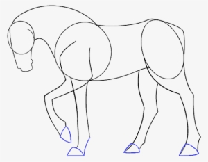 How To Draw A Simple Horse Easy Drawing Guides - Line Art