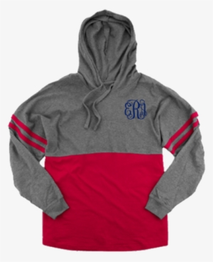 Boxercraft Hooded Pom Pom Jersey, Granite And Red *personalize - Alpha Kappa Alpha À Capuche Pom Pom Jersey