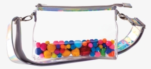 Picture Of Pom Pom Clear Belt Bag - Belt