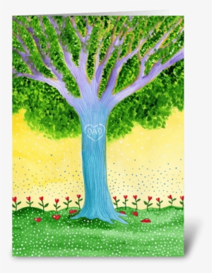 Father's Day Dad Tree Greeting Card - Father