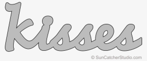 2100 X 924 Kisses Lower Pattern Template Stencil Printable - Template
