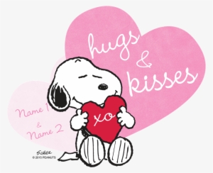 Snoopy Hugs And Kisses - Hugs And Kisses Png