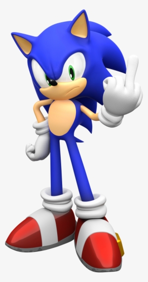 Sonic The Hedgehog Middle Finger By Mintenndo-d6js088 - Sonic Doing The Middle Finger