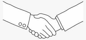 Black White Handshake Clipart - No Hand Shake Clipart