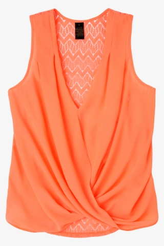 Blusa Sin Manga, Columpio En Frente Y Encaje Espalda