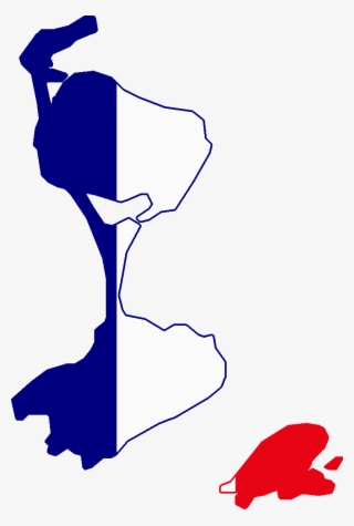 Flag Map Of Saint Pierre Et Miquelon