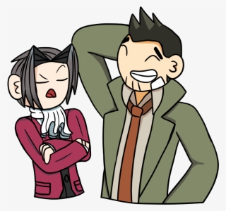 Ace Attorney Miles Edgeworth Detective Gumshoe Edgeworth