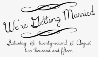 We're Getting Married