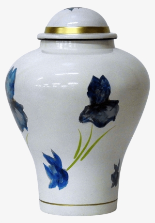 Morning Glory White Cremation Urn