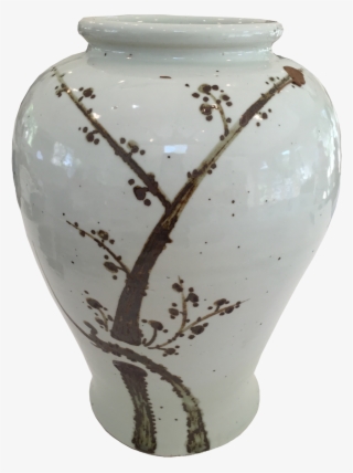Rustic White Hand Painted Jar