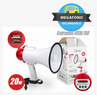 Megafono 20 Watts Recargable
