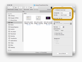 Finder Icon Arrange Sort