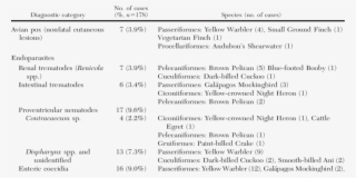 Incidental Findings In Wild Bird Necropsy Cases Submitted