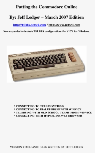 Pdf Putting The C64 Online Hot