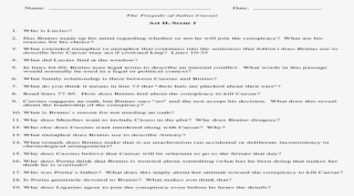 Julius Caesar Act Ii Study Questions
