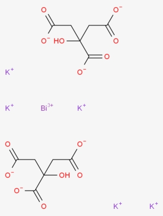 Bismuth Subcitrate Potassium Molecular Structure Cas