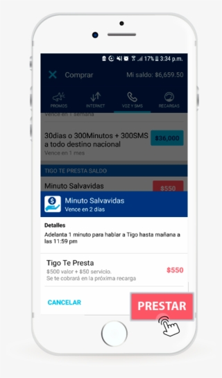 Compra Paquetes Minutos Salvavidas Tigo Prestar