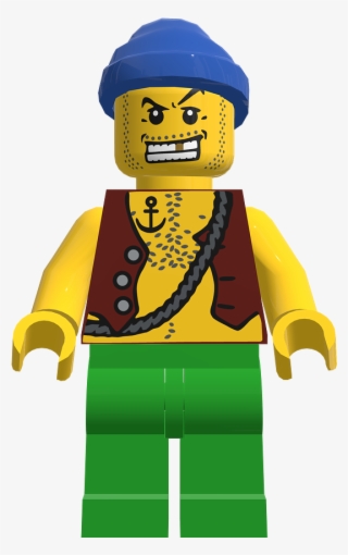 Lego Minifigure Pi107 Pirate Vest And Anchor Tattoo,