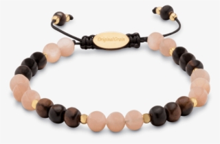 Ebony Moonstone Womens Macrame Bracelet 6mm