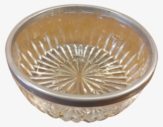 Large Thumbprint Clear Glass