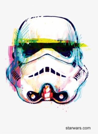 Watercolor Stormtrooper Temporary Tattoo