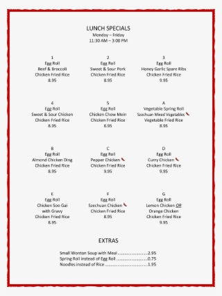Lunch Menu