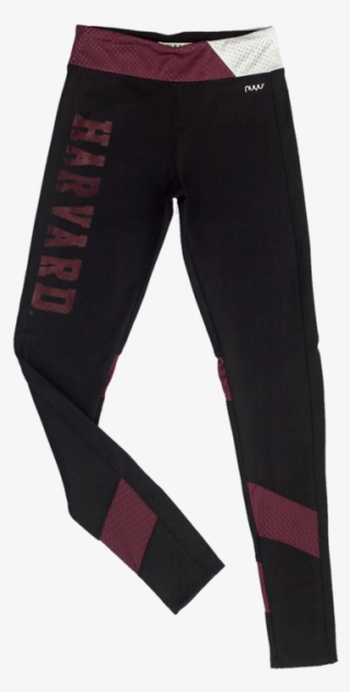 Harvard Vintage Crimson Yoga Legging With Mesh Inserts