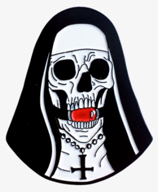 Ball Gag Nun Pin
