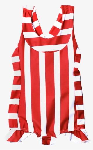 Wolf And Rita Iris Red Stripes Swimsuit