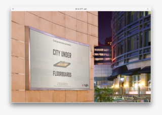 Mockup Billboard Graphic Design Poster Elevated On