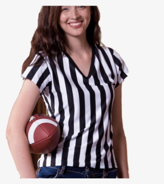 Ladies Womens V-neck Referee Shirt Jersey Uniform Top