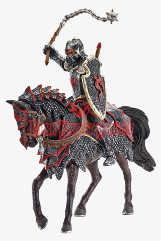 Mounted Dragon Knight With Flail Figurine