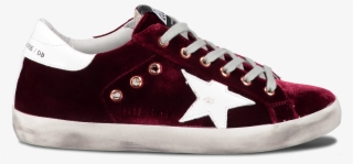Women's Superstar Sneaker In Bordeaux Velvet