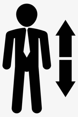 Man Standing With Ascendant And Descendant Arrows Couple