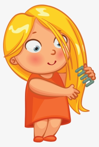 Clip Download Clip Art Combing Their Hair Little Girl