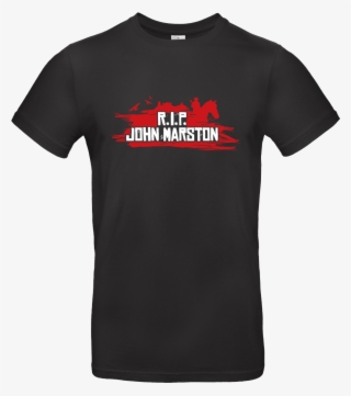 R - I - P - John Marston T-shirt B&c Exact 190 - Black