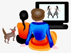28 Collection Of Watching Movie At Home Clipart - Watching Movie Clipart