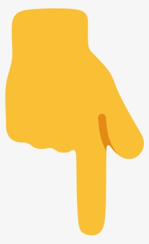 Finger Pointing Emoji Png - Hand Pointing Down Png