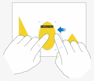 One Finger Holding An Object While Another Finger Swipes - Digit