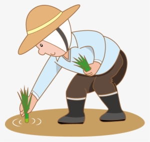 Image Black And White Farm Clipground Planting Clip - Farmer Planting Rice Clipart