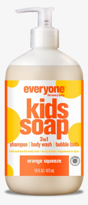 Everyone For Kids 3 In 1 Orange Squeeze Soap 16oz - Child