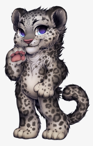 Drawn Snow Leopard Dragon Wing - Furvilla Big Cat