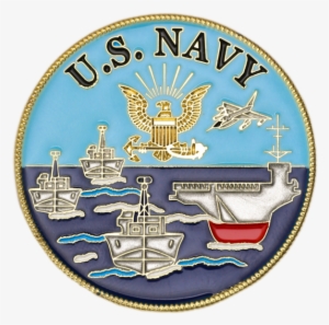 Navy Logo Ships Challenge Coin - Emblem
