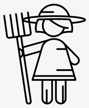 Woman Farmer Vector - Icono Niñera